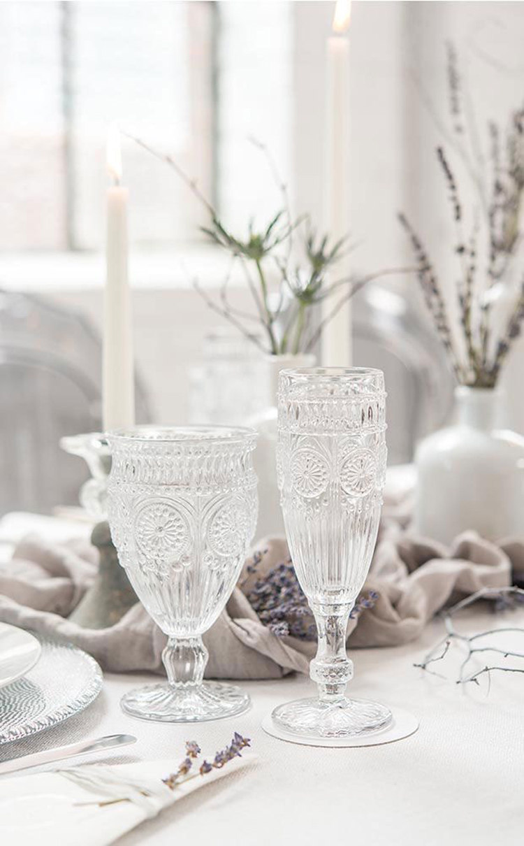 Lovelly Thickened Glass Retro Feel Relief Glass Cups Cold Drinks Glass Wine Glass Cups Water Glasses