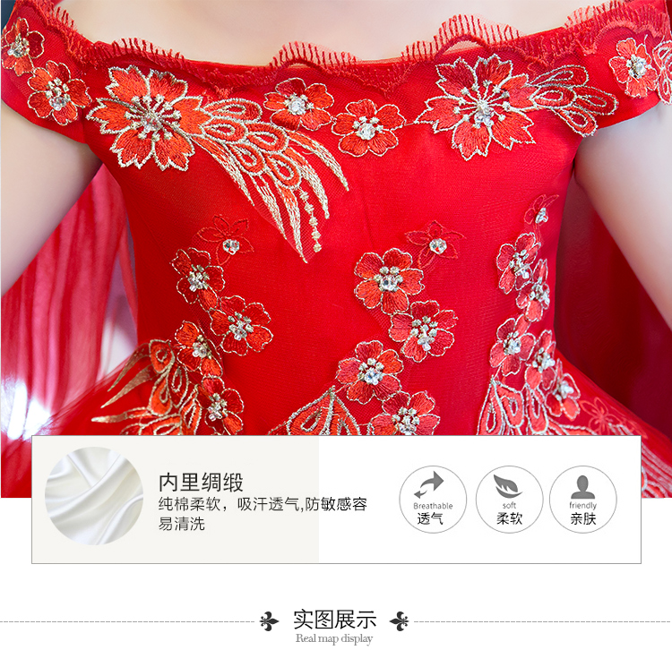 Trẻ em ăn mặc cô gái sinh nhật váy dạ hội hoa cô gái trailing công chúa váy mô hình catwalk trang phục piano shop vay tre em cao cap