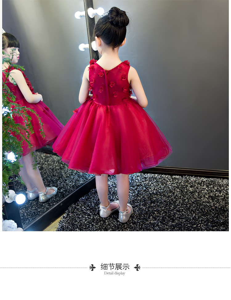 2018 trẻ em mới của váy cưới công chúa váy cô gái pettiskirt hoa cô gái sinh nhật ăn mặc trang phục buổi tối ăn mặc váy trẻ em
