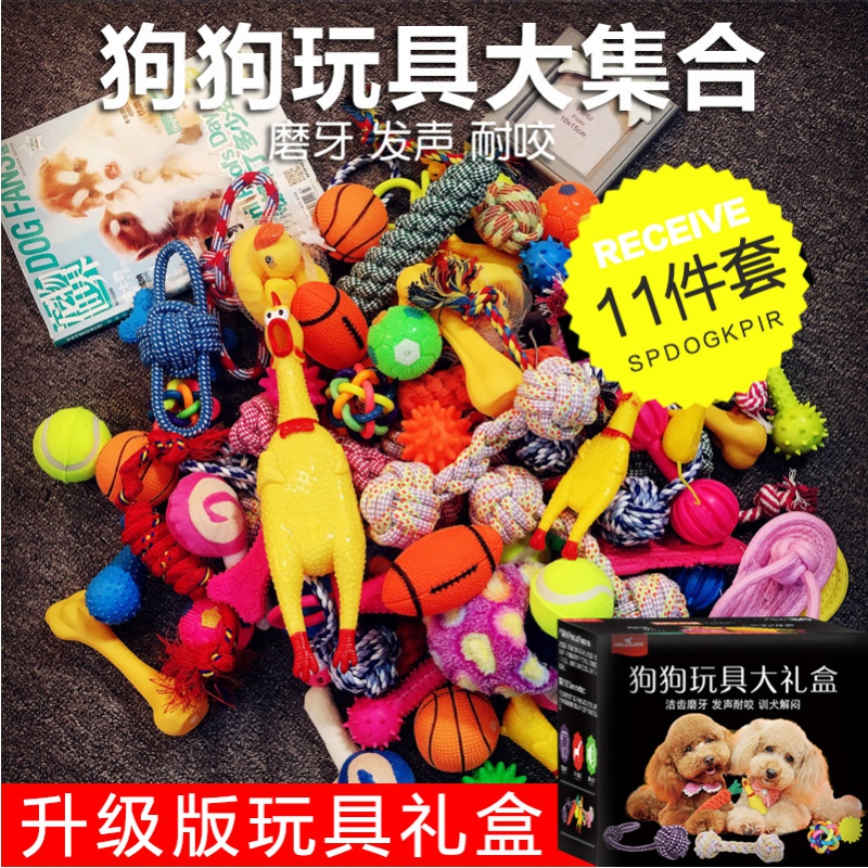 Dog toy Unsmoggy Divine Instrumental Pet Resistant to bite Teeth Puppies Small Dogs Vocals Toy Ball Teddy Puppies Supplies