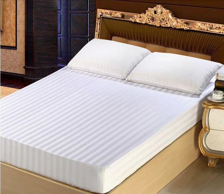 Khăn trải giường màu trắng chăn đơn khách sạn bộ đồ giường khách sạn satin dày chăn quilt 1,2m khăn trải giường