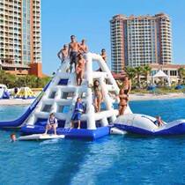 Inflatable water toy water slide trampoline Banana Boat Roller Flying Fish Adult Seesaw Outdoor Triangle Slide