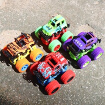 Childrens inertial four-wheel drive off-road vehicle model boy rotating anti-fall stunt toy car Baby June 1 gift 3-5