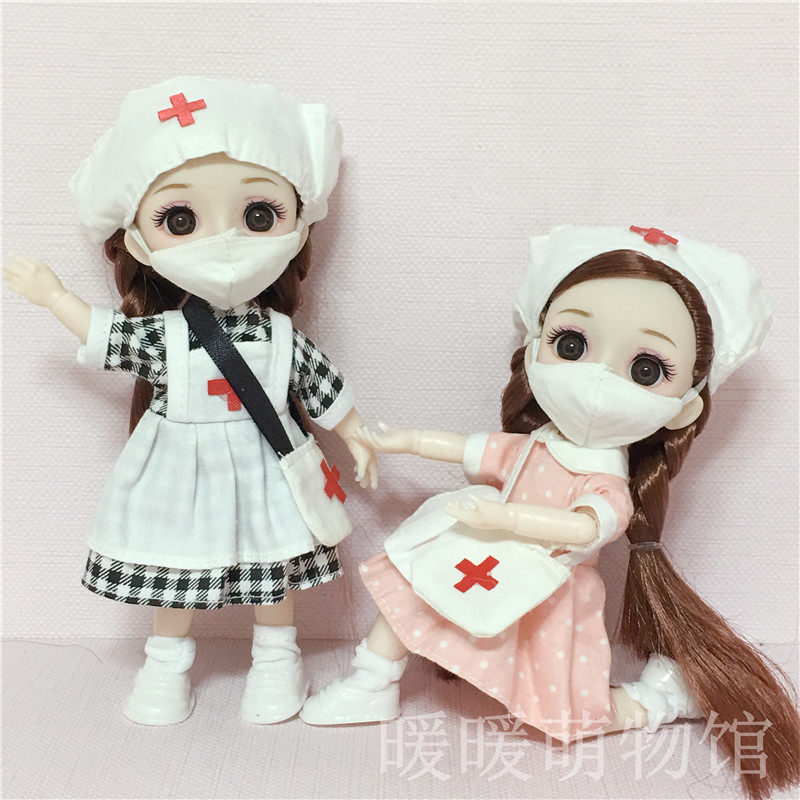 8 minutes 16 cm dolls Mini Delicate Girl Princess 13 Joints 3D Real Eyes For a Home Wine Toy
