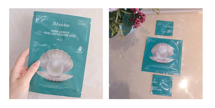 Hàn Quốc JMsolution Ocean Pearl Three Curved Film Water Light Hyaluronic Acid First Aid dưỡng ẩm sâu - Mặt nạ