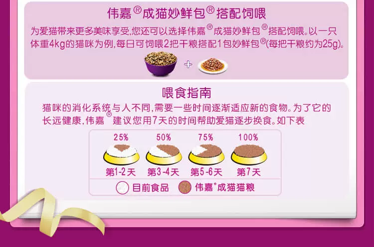 Weijia sản phẩm mới vào thức ăn cho mèo vàng mèo thức ăn chính thức ăn cho mèo thức ăn ngon mắt Mao Ying cá hồi ngắn 2kg - Cat Staples thức ăn tốt cho mèo