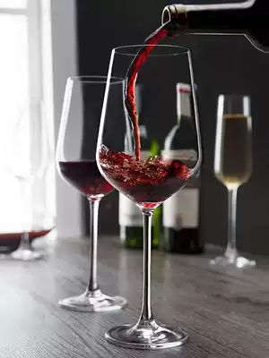 Crystal glass red wine set home tall cup holder 2 6 wine glasses European decanter
