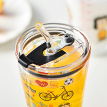 Cup cover accessories Childrens milk cup lid Creative Ice Goblet Cup Suction Cup Dual-use Straight Drinking Lid Sealing Lid
