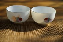 Huaxi Jian new Chinese master cup Jinyu Mantang hand painted enamel goldfish cup Master ceramic tea set single cup