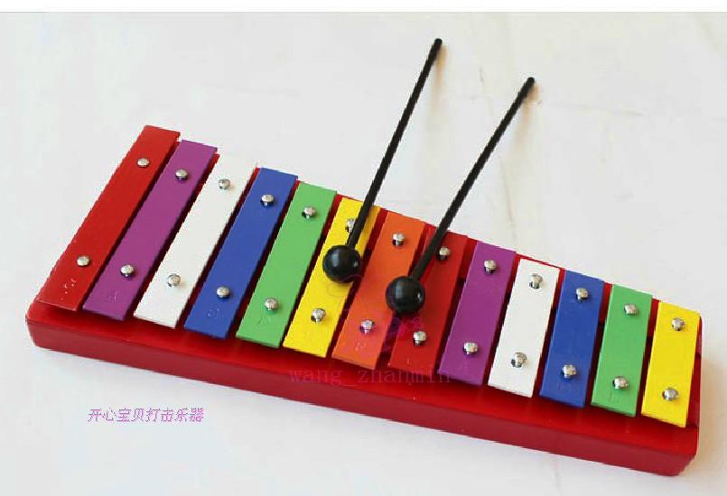 Nhạc cụ gõ Orff cho trẻ em dạy đồ chơi quà tặng lớp câu đố chơi đàn piano Gao Qin 13 tấm nhôm giáo dục sớm giá đàn piano cho trẻ em