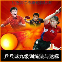 Table tennis nine-level training method and compliance standards video collection