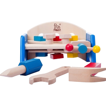 Solid wood small carpenters workbench childrens disassembly and assembly toys screw and nut combination disassembly and assembly toys manual and brain