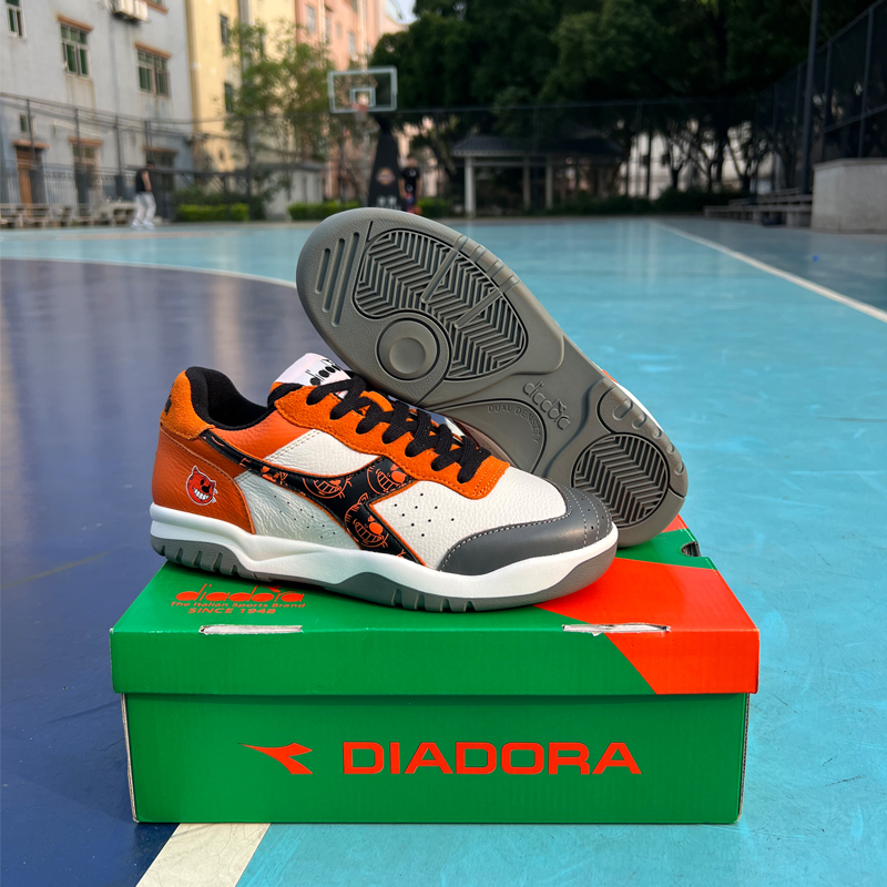 Diadona First-Layer Cowhide Leather Sports Casual Retro Men's Sneakers Tennis Shoes with Rubber Soles