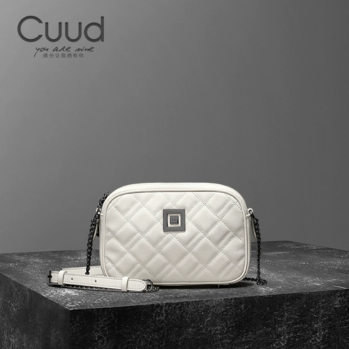 Небольшая сумка, летняя белая сумка на одно плечо, цепь, из натуральной кожи, на цепочке