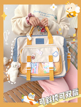 Portable Cross Slab School Bag Junior High School Women Ins Super Fire Day Department Cute College Students Cram Design Sensonian Faculty Wind