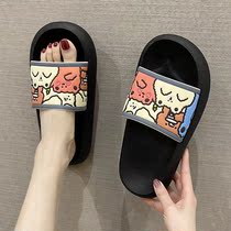 Japan Cute Cartoon Three Bear Slippers Slippers Summer Household Bathroom Anti-Slide Soft Soft Soft Soft Soft Soft Soft Tool
