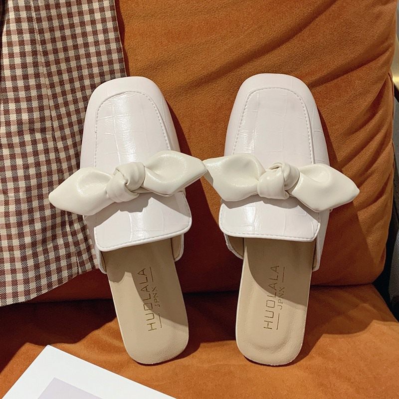 Japanese sloth Baotou Half slipper female Xia's new exterior wearing no heel Mueller shoes 100 hitch female wind cool drag 