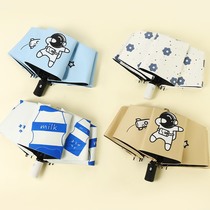 Japans full-automatic umbrella reinforces wind resistant woman thickening storm and barometer dual use large folding sunscreen