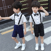 61 Children Recital Performance Wear back with pants Flower Boy Dress Boy Elementary School Childrens Chorus Kindergarten Performance Costume