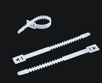 White fishbone Loose adjustable cable tie Wire management cable tie Live buckle Retractable non-aging buckle clamp PE