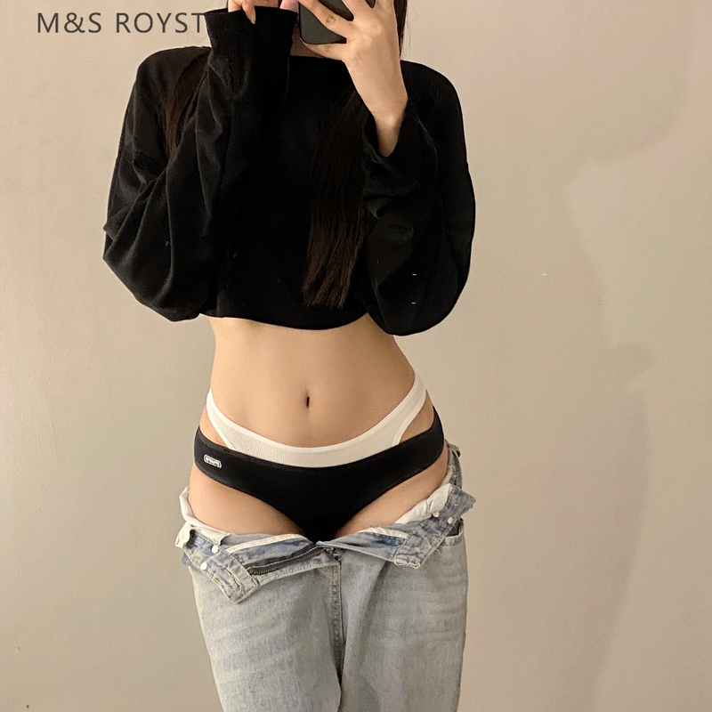 British Ms Pure Cotton Women's Underwear 2026 New Sexy Sports Hip-Lifting Discreet Breathable Exposed Edge Triangle Shorts