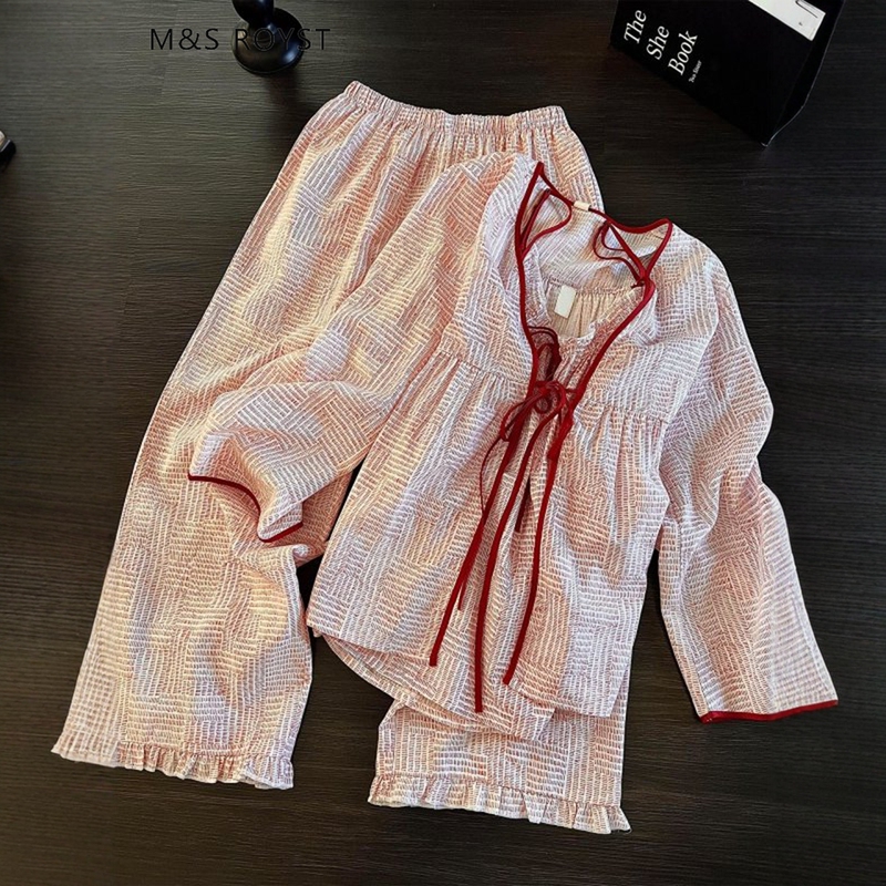 Victoria Pure Cotton Pajamas for Women 2026 New Summer High-End Pink Beautiful Home Wear Set