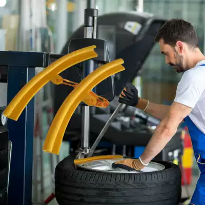 Aluminum alloy steel ring protective cover car wheel hub protective cover anti-scratch polyurethane tire removal machine accessories