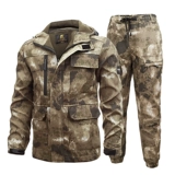 Демисезонный утепленный комбинезон, износостойкий камуфляжный пуховик, водонепроницаемая куртка