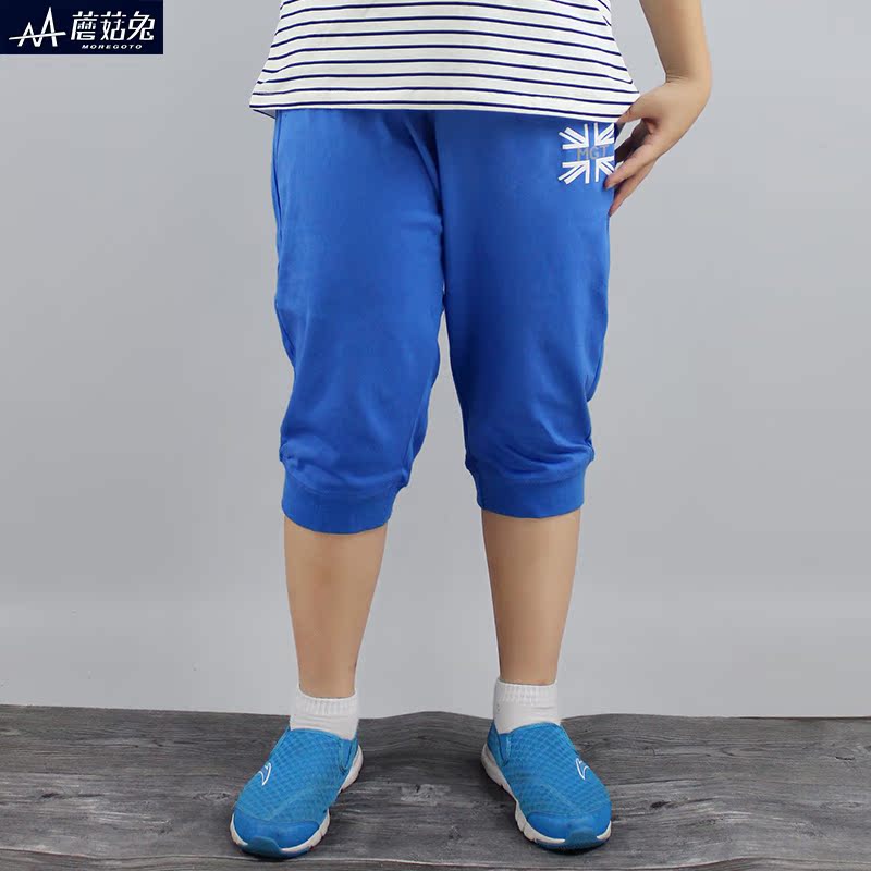 Big boy mùa hè Bảy quần cotton mỏng trong chiếc váy mùa hè cậu bé lớn sóng tăng lỏng lẻo cộng với chất béo cậu bé béo kích thước quần giữa.