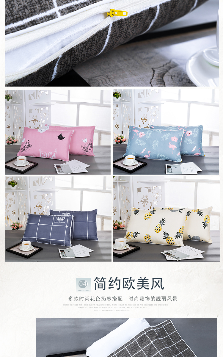 Gối sinh viên đơn gối cổ gối gối lô hội cotton có lõi gối đặt nhà người lớn đơn giản gối ôm