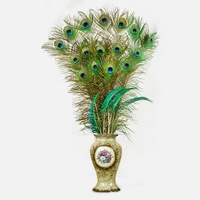 Мигающая золотая ваза набор 12 перьев 6 перьев