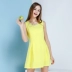 Jane hoa của phụ nữ mùa hè mới thời trang vòng cổ tươi trở lại nơ cao eo thon gọn váy G52131 - Sản phẩm HOT đồ nữ Sản phẩm HOT