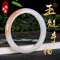 Xinjiang Hetian jade bracelet Agate jade bracelet female natural Gobi jade bracelet Chalcedony ice seed bracelet