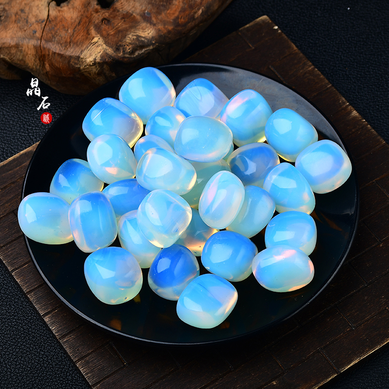 オパール原石装飾品、大粒砂利、楕円形水晶鉱石、水槽、植木鉢、造園装飾、装飾石