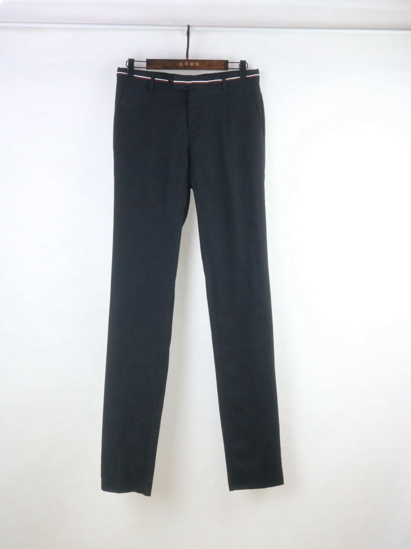 Autumn Winter Style Cotton Wool West Pants Business Men's Clothing Black See-up Pants-Taobao