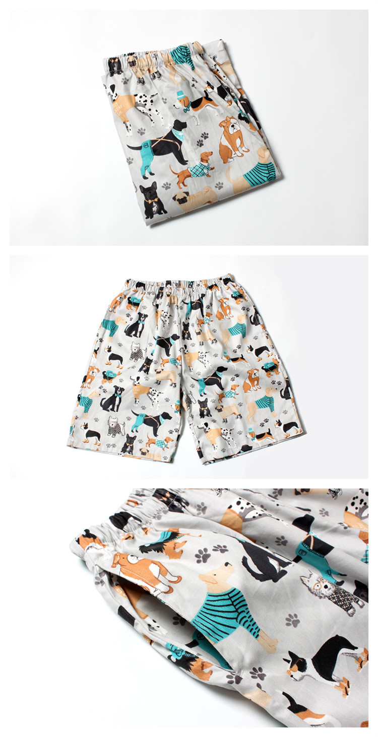 [Quần short túi đôi] Mùa hè Quần nhà giản dị Quần short Cặp đôi Đồ ngủ cho nam Quần cotton đi biển baggy nam