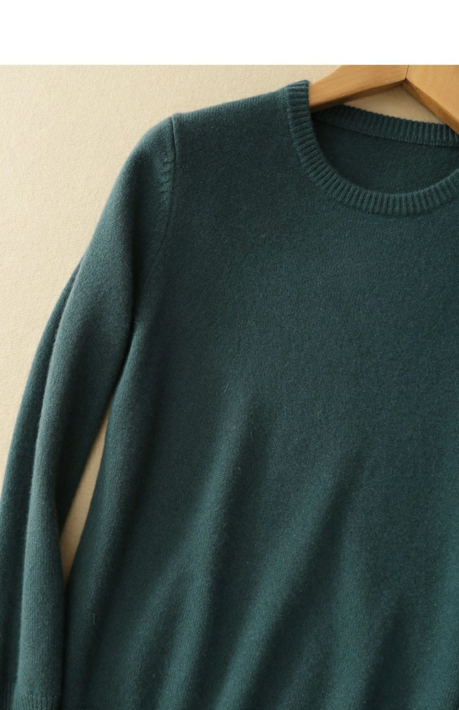 Áo len cashmere nam cổ điển đơn giản, dày 7 màu dày mùa thu và mùa đông cổ tròn áo len dài tay áo len - Áo len Cashmere áo phao nam hàng hiệu