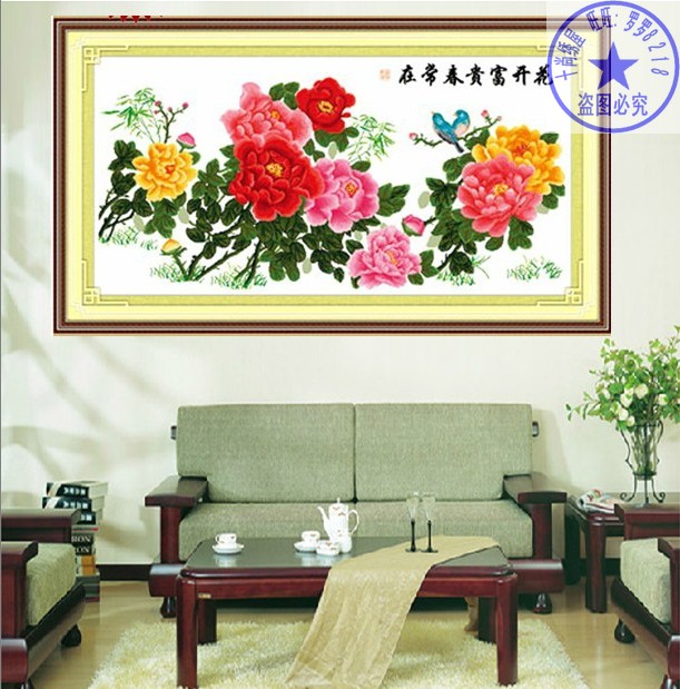 C3037 Flowers are blooming, rich and rich, and spring is always redrawing source file xsd in cross stitch