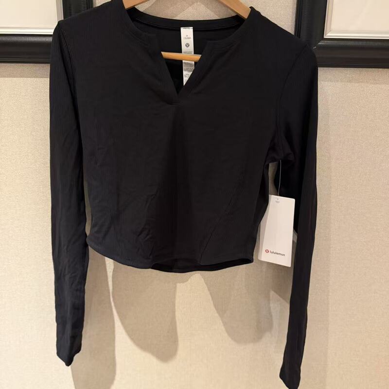 Lululemon Ribbed Nulu Split-Neck Ls Women's Long-Sleeved T-Shirt