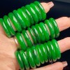 Full green imperial green emerald ring