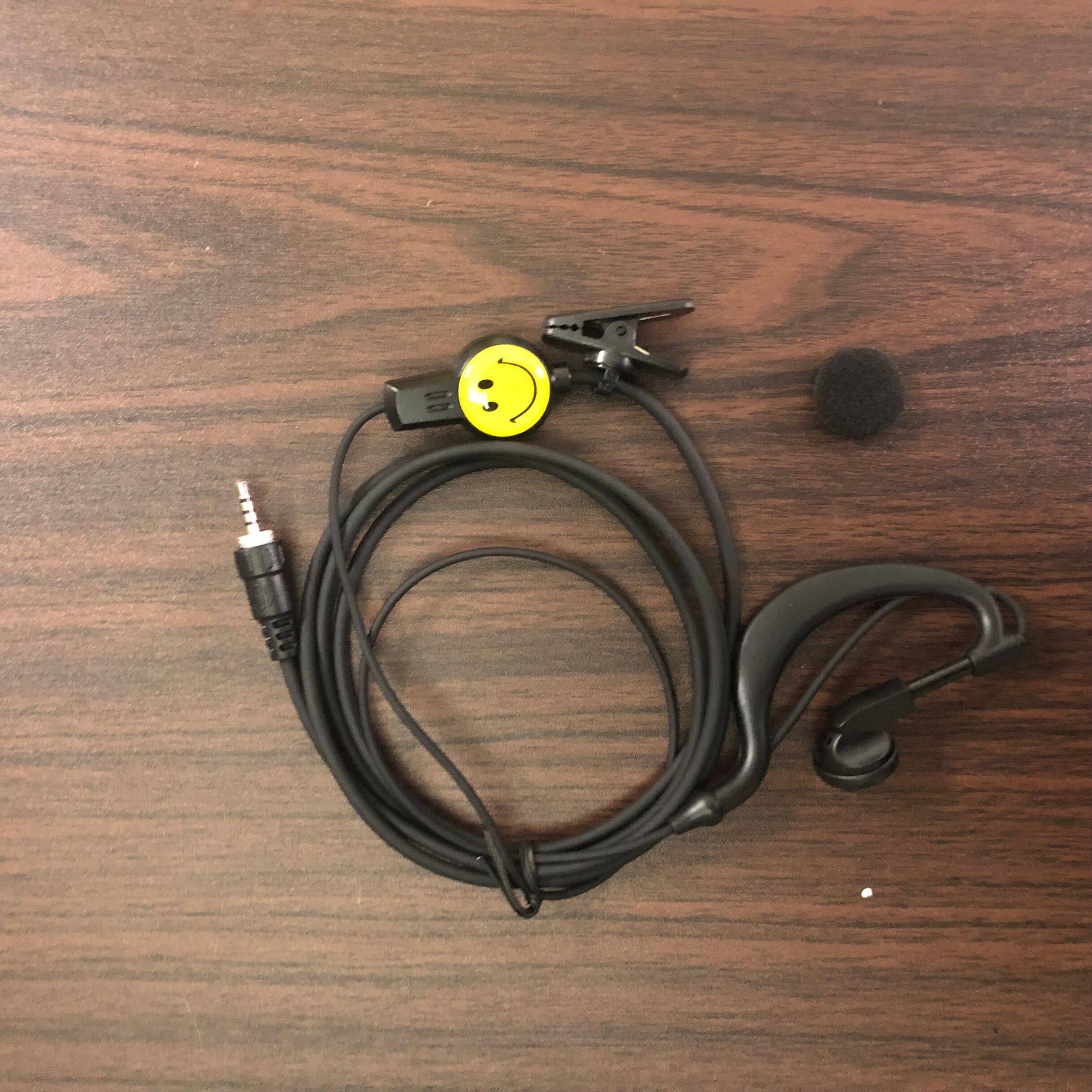 Intercom headset ear-mounted walkie-talkie headset cable single hole spiral screw port T head 2 5MM special headset