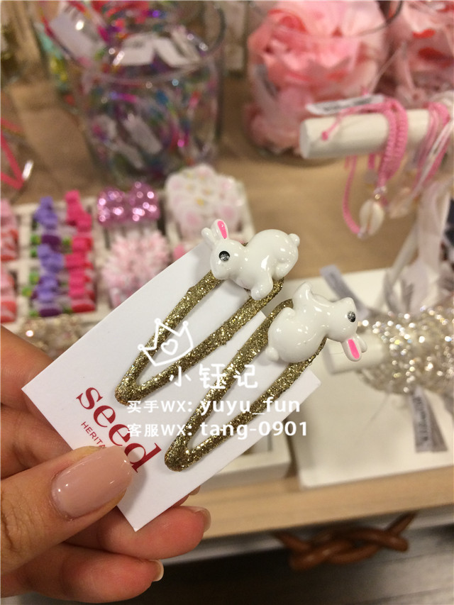 Xiaoyuji Australia seed hair accessories Hair clip Rabbit Rabbit Golden princess cute spot