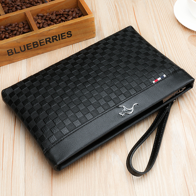 Men's Clutch Bag, Business Casual Plaid Clutch Bag, Mobile Phone Bag, Men's Large Capacity Handbag, Envelope Wallet, Card Holder