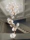 Rotating Staircase Chandelier with a Zen-Inspired, Light Luxury, High-End Design, All-Copper, New Chinese-Style Villa Living Room Lotus Leaf Lamp