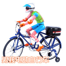 Electric educational toy boy riding a bicycle over 3 years old Electric toy simulation electric bicycle