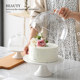 ins minimalist ceramic cake plate wedding ວັນເດືອນປີເກີດ dessert ແຜ່ນສູງ tray cake baking cake ຈານອາຫານວ່າງ stand