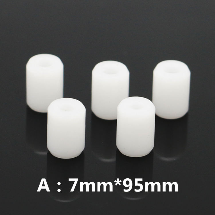 Nylon rod processing POM wheel roller white axle energy-saving window accessories shaft hollow round rod processing customization
