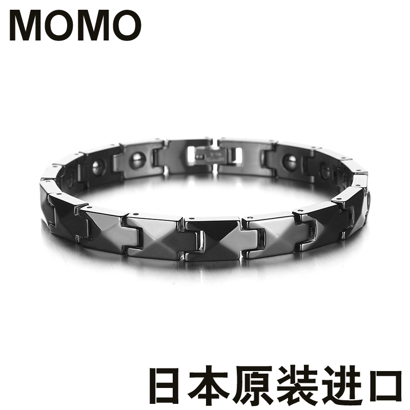 Special Offer Black and White Ceramic Bracelet Titanium Steel Men and Women Couple Bracelet Japanese Momo Health Magnetic Therapy Anti-Radiation Chain