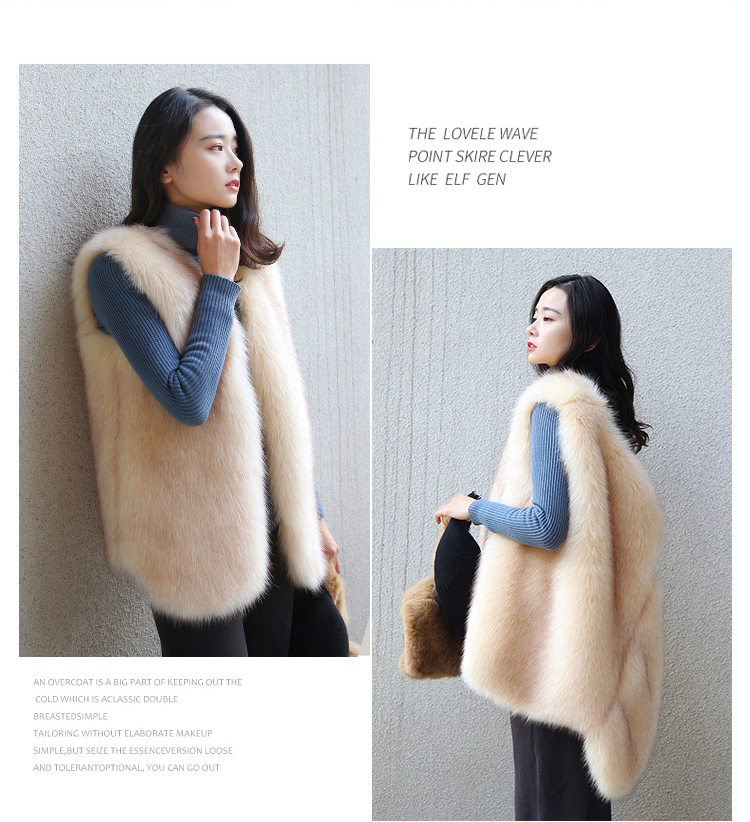 Fur vest nữ phần dài 2018 mới của Hàn Quốc phiên bản của giả con cáo lông ngựa áo khoác lông nhân tạo kích thước lớn chống mùa thời trang trung niên nữ cao cấp 