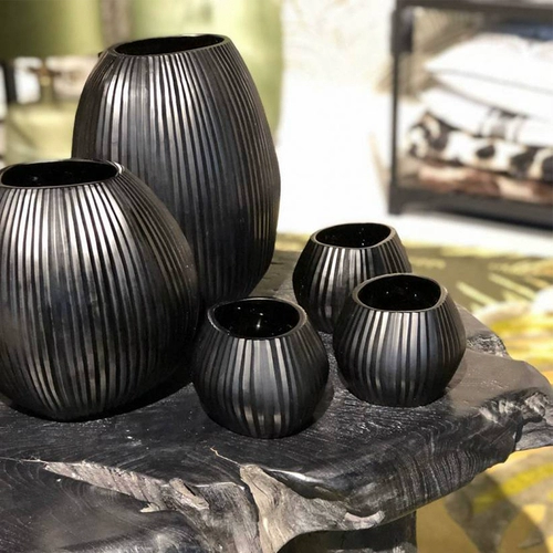 Guaxs Nagaa L, оригинал, импортированный из Германии, постмодернистская светлая роскошная черная стеклянная ваза для украшения гостиной за рубежом